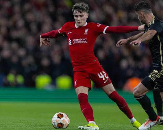 Football - UEFA Europa League - Round of 16 2nd Leg - Liverpool FC v AC Sparta Praha LIVERPOOL, ENGLAND - Thursday, March 14, 2024: Liverpool s Bobby Clark during the UEFA Europa League Round of 16 2nd Leg match between Liverpool FC and AC Sparta Praha at Anfield. (Photo by David Rawcliffe Propaganda) LIVERPOOL Anfield MERSEYSIDE ENGLAND  Copyright: xDavidxRawcliffex P2024-03-14-Liverpool_Sparta_Praha-41
