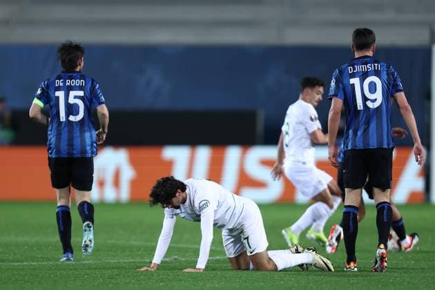 Francisco Trincao (Sporting Clube de Portugal) looks dejected, UEFA Europa League 2023 2024 - Round of 16 second leg, Atalanta vs Sporting CP, Gewiss Stadium, March 14, 2024, Bergamo, Italy.