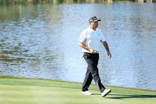 PONTE VEDRA BEACH, FL - MARCH 14: PGA, Golf Herren golfer Jason Day walks the 18th hole during The Players Championship on March 14, 2024, at TPC Sawgrass in Ponte Vedra Beach, Florida. (Photo by Brian Spurlock Icon Sportswire) GOLF: MAR 14 PGA THE PLAYERS Championship EDITORIAL USE ONLY Icon24031421