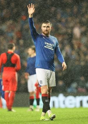 Rangers v Benfica UEFA Europa League John Souttar of Rangers applauds supporters at full time during the UEFA Europa League Round of 16 Second Leg match at Ibrox Stadium, Glasgow Copyright: xFredxPalmerx FIL-19834-0097 UK Newspapers OUT