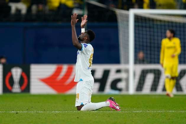 ESP: Villarreal CF and Olympique Marseille. UEFA Champions League match. Round of 16. Chancel Mbemba of Olympique Marseille at full time during the UEFA Europa League match, Round of 16, second leg, between Villarreal CF and Olympique Marseille played at La Ceramica Stadium on March 14, 2024 in Villarreal, Spain. kpng Copyright: xSergioxRuizx xPRESSINPHOTOx PS_240314_659