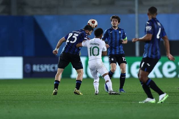 Atalanta Bc - Sporting Clube de Portugal Sead Kolasinac of Atalanta Bc battle for the ball during the UEFA Europa League 2023 24 round of 16 second leg match beetween Atalanta Bc and Sporting Clube de Portugal at Gewiss Stadium on March 14, 2024 in Bergamo, Italy . Bergamo Gewiss Stadium Italy Copyright: xMarcoxCanonierox