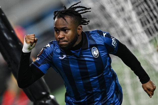Mg Bergamo 14 03 2024 - Europa League Atalanta-Sporting Lisbona foto Matteo Gribaudi Image nella foto: esultanza gol Ademola Lookman 