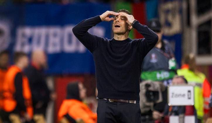Leverkusen, Germany 14th Mar 2024 Coach Xabi Alonso Leverkusen Bayer Leverkusen Qarabag Agdam 14 03 2024