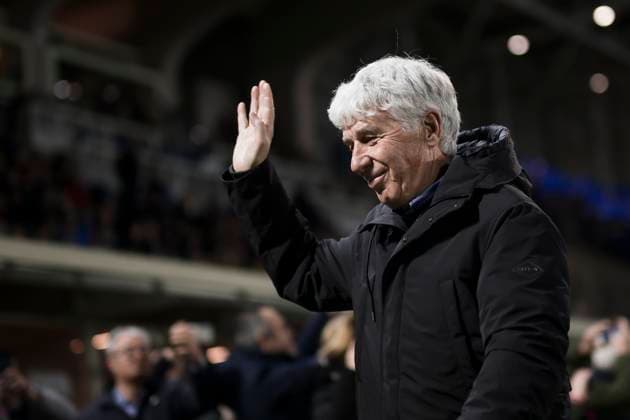 Atalanta BC v Sporting CP - UEFA Europa League Gian Piero Gasperini, head coach of Atalanta BC, gestures prior to the UEFA Europa League round of 16 second leg football match between Atalanta BC and Sporting CP. Bergamo Italy Copyright: xNicolòxCampox