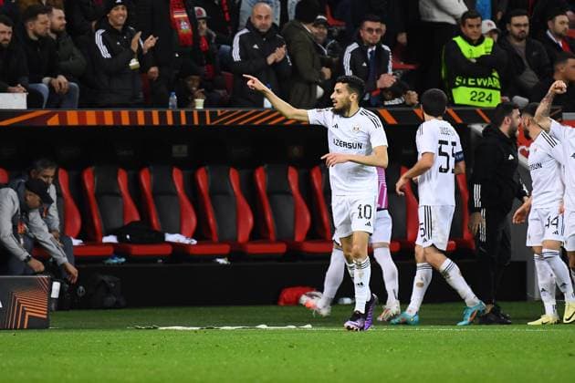 LEVERKUSEN, GERMANY - 14.03.24: The match of match UEFA Europa League Bayer 04 Leverkusen vs Qarabag FK at Bayarena  Copyright: xVITALIIxKLIUIEVx