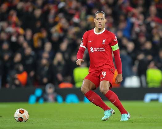 UEFA Europa League Liverpool v Sparta Prague Virgil van Dijk of Liverpool in action, during the UEFA Europa League match Liverpool vs Sparta Prague at Anfield, Liverpool, United Kingdom, 14th March 2024 (Photo by Gareth Evans News Images) Liverpool Anfield Merseyside United Kingdom Copyright: xGarethxEvans NewsxImagesx
