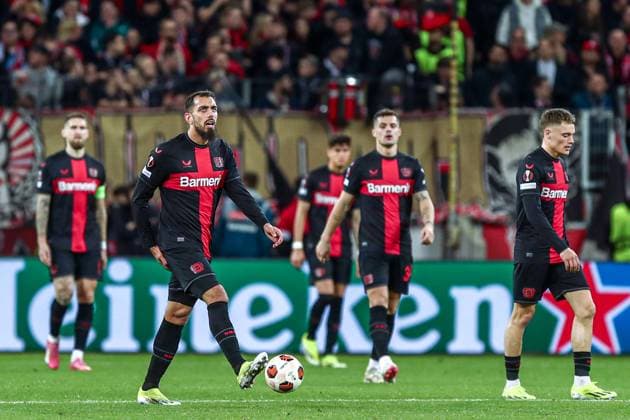Borja Iglesias Bayer 04 Leverkusen, 09 unzufrieden, enttäuscht enttaeuscht, GER, Bayer 04 Leverkusen vs Qarabag Agdam, UEFA Europa League 2023 24, Round of 16 second leg, 14 03 2024, GER, Bayer 04 Leverkusen vs Qarabag Agdam, UEFA Europa League 2023 24, Round of 16 second leg, 14 03 2024, Foto Eibner Pressefoto Gabriel Boia Leverkusen Copyright: xGabrielxBoiax EP_EER