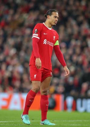 UEFA Europa League Liverpool v Sparta Prague Virgil van Dijk of Liverpool, during the UEFA Europa League match Liverpool vs Sparta Prague at Anfield, Liverpool, United Kingdom, 14th March 2024 (Photo by Gareth Evans News Images) Liverpool Anfield Merseyside United Kingdom Copyright: xGarethxEvans NewsxImagesx