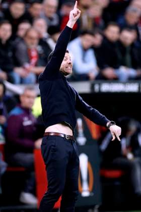 ALONSO Xabier Coach Team Bayer 04 Leverkusen UEFA Europa League Season 2023 2024 Round of 16 Match Bayer 04 Leverkusen Qarabag 3 2 on 15 03 2024 in Leverkusen DFL REGULATIONS PROHIBIT ANY USE OF PHOTOGRAPHS as IMAGE SEQUENCES and or QUASI VIDEO Copyright: xLacixPerenyix