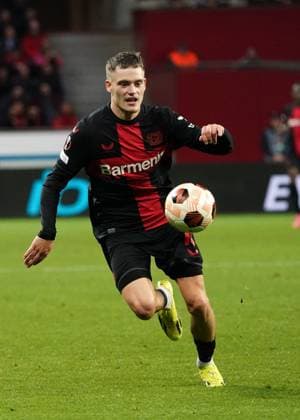 Football, UEFA Europa League 2023 2024, Bayer 04 Leverkusen Qarabag FK, 14 03 2024, Bayarena Leverkusen, florian wirtz, Bayer 04 Leverkusen, action, single image,