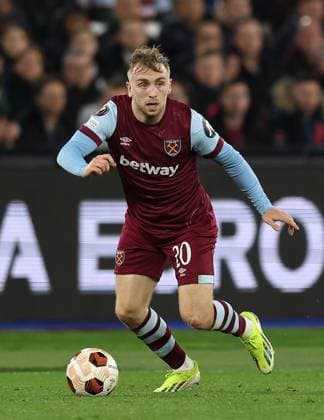 London, England, 14th March 2024. West Ham United s Jarrod Bowen during the UEFA Europa League Round of 16 match at the London Stadium, London. Picture credit should read: David Klein Sportimage EDITORIAL USE ONLY. No use with unauthorised audio, video, data, fixture lists, club league logos or live services. Online in-match use limited to 120 images, no video emulation. No use in betting, games or single club league player publications. SPI-3008-0109