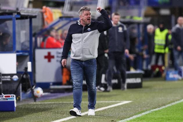 Coach Lukas Kwasniok SC Paderborn 2 Soccer Bundesliga Season 2023 2024 SC Paderborn vs Eintracht Braunschweig at the Home Deluxe Arena in Paderborn Soccer,Man,Men,Germany,15 03 2024