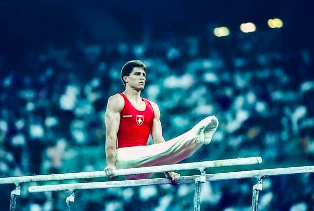 1992 Summer Olympics Men s Gymnastics Michael Engeler (SUI) competing in the men s artistic team all-around gymnastics at the 1992 Olympic Summer Games. Barcelona Palau Sant Jordi Spain Copyright: xStevenxExSutton Duomo PCNx OL9202 GY0051