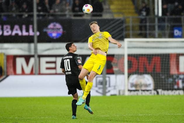 Robert Ivanov Eintracht Braunschweig,5 vs Koen Kostons SC Paderborn,10 2 Soccer Bundesliga Season 2023 2024 SC Paderborn vs Eintracht Braunschweig at the Home Deluxe Arena in Paderborn Action,Soccer,Man,Men,Germany,15 03 2024