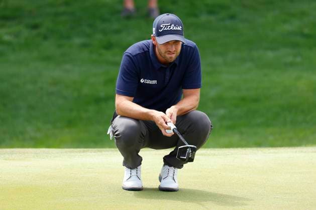 PONTE VEDRA BEACH, FL - MARCH 15: PGA, Golf Herren golfer Wyndham Clark lines up a birdie putt on the 9th hole during The Players Championship on March 15, 2024, at TPC Sawgrass in Ponte Vedra Beach, Florida. (Photo by Brian Spurlock Icon Sportswire) GOLF: MAR 15 PGA THE PLAYERS Championship EDITORIAL USE ONLY Icon2403154