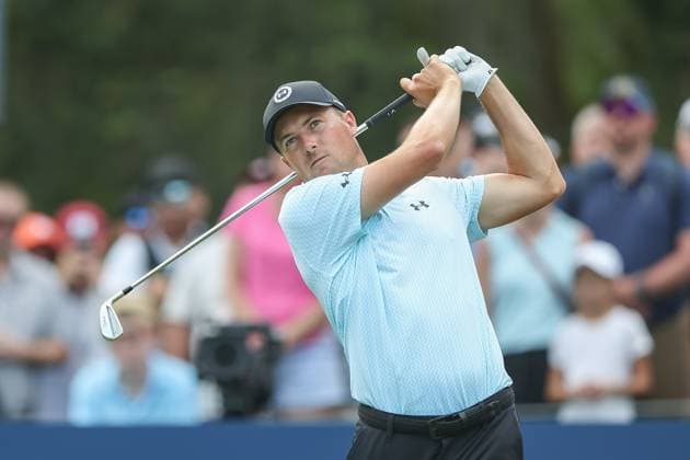 PGA, Golf Herren Golf 2024: THE PLAYERS Championship MAR 15 March 15, 2024: Jordan Spieth hits his tee shot on the 8th hole during the second round of THE PLAYERS Championship at TPC Sawgrass in Ponte Vedra, FL. Gray Siegel CSM (Credit Image: Â Gray Siegel Cal Media) Ponte Vedra Florida United States of America EDITORIAL USE ONLY Copyright: xx ZUMA-20240315_zma_c04_017.jpg GrayxSiegelx csmphotothree242514