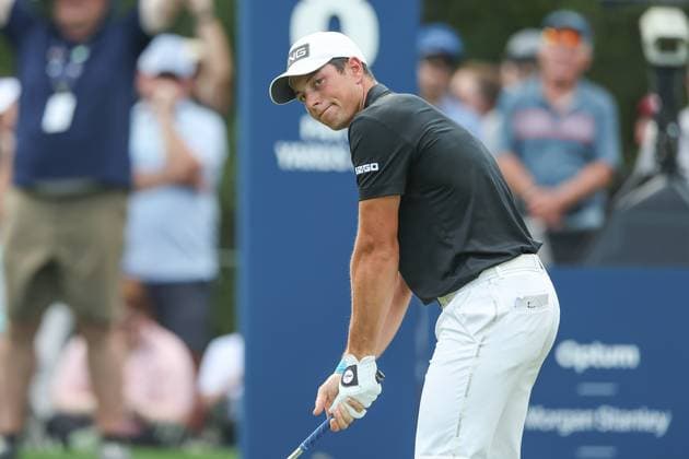 PGA, Golf Herren Golf 2024: THE PLAYERS Championship MAR 15 March 15, 2024: Viktor Hovland readies for his tee shot on the 8th hole during the second round of THE PLAYERS Championship at TPC Sawgrass in Ponte Vedra, FL. Gray Siegel CSM (Credit Image: Â Gray Siegel Cal Media) Ponte Vedra Florida United States of America EDITORIAL USE ONLY Copyright: xx ZUMA-20240315_zma_c04_015.jpg GrayxSiegelx csmphotothree242516