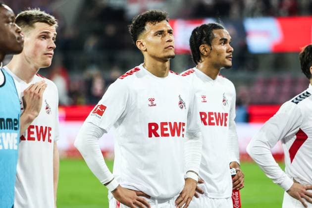 Sport, Football, Bundesliga Season 2023 24 26 Matchday 1 FC Köln RB Leipzig 15 03 2024, RheinEnergieSTADION Davie Selke 1 FC Köln, 27 Köln RheinEnergieSTADION Nordrhein Westfahlen Germany