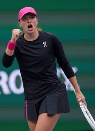 Iga Swiatek of Poland celebrates BNP Paribas Open, Tennis, Day 10, Indian Wells Tennis Garden, California, USA - 15 Mar 2024  Copyright: xEllaxLing Shutterstockx 14386186e