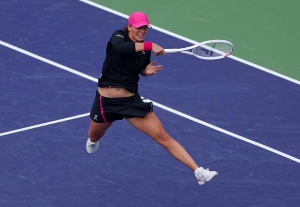 Iga Swiatek of Poland in action BNP Paribas Open, Tennis, Day 10, Indian Wells Tennis Garden, California, USA - 15 Mar 2024  Copyright: xEllaxLing Shutterstockx 14386186ay