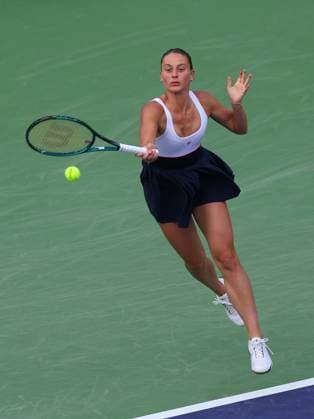 Marta Kostyuk of Ukraine in action BNP Paribas Open, Tennis, Day 10, Indian Wells Tennis Garden, California, USA - 15 Mar 2024  Copyright: xEllaxLing Shutterstockx 14386186av
