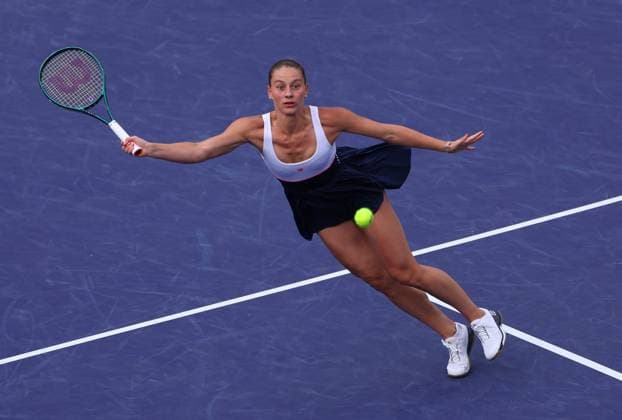 Marta Kostyuk of Ukraine in action BNP Paribas Open, Tennis, Day 10, Indian Wells Tennis Garden, California, USA - 15 Mar 2024  Copyright: xEllaxLing Shutterstockx 14386186ae