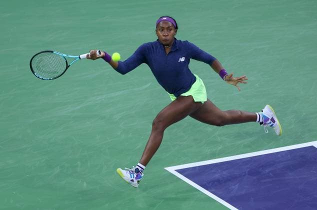 Coco Gauff of USA in action BNP Paribas Open, Tennis, Day 10, Indian Wells Tennis Garden, California, USA - 15 Mar 2024  Copyright: xEllaxLing Shutterstockx 14386186bu