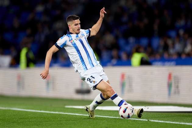 Real Sociedad v Cadiz CF - LaLiga EA Sports Andre Silva of Real Sociedad in action during the LaLiga EA Sports match between Real Sociedad and Cadiz CF at Reale Arena on March 15, 2024, in San Sebastian, Spain. San Sebastian Reale Arena Basque Country Spain RL_RSOvCAD_098 Copyright: xRicardoxLarreinax