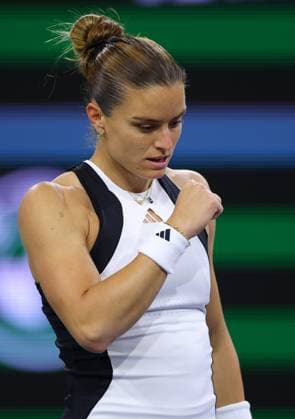 Maria Sakkari of Greece celebrates BNP Paribas Open, Tennis, Day 10, Indian Wells Tennis Garden, California, USA - 15 Mar 2024  Copyright: xEllaxLing Shutterstockx 14386186by