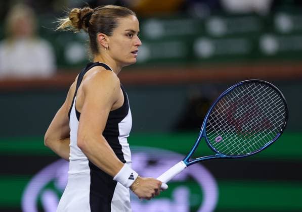 Maria Sakkari of Greece celebrating BNP Paribas Open, Tennis, Day 10, Indian Wells Tennis Garden, California, USA - 15 Mar 2024  Copyright: xEllaxLing Shutterstockx 14386186cb
