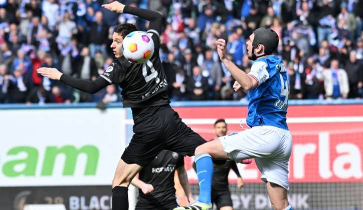 16 03 2024 Soccer Season 2023 2024 2 Soccer Bundesliga 26 Matchday FC Hansa Rostock FCH SpVgg Greuther Fürth Kleeblatt Sportfoto Zink xwoxzix DFL regulations prohibit any use of photographs as image sequences and or quasi video only for editorial use Damian Michalski 4, SpVgg Greuther Fürth Damian Roßbach Rossbach 4, FC Hansa Rostock FCH