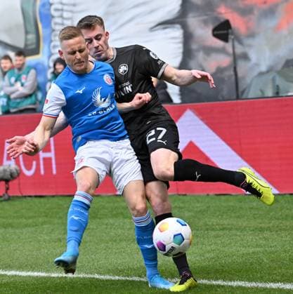16 03 2024 Soccer Season 2023 2024 2 Soccer Bundesliga 26 Matchday FC Hansa Rostock FCH SpVgg Greuther Fürth Kleeblatt Sportfoto Zink xwoxzix DFL regulations prohibit any use of photographs as image sequences and or quasi video only for editorial use Kai Pröger Proeger 9, FC Hansa Rostock FCH Gian Luca Gian Luca Itter 27, SpVgg Greuther Fürth