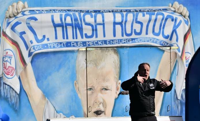 16 03 2024 Soccer Season 2023 2024 2 Soccer Bundesliga 26 Matchday FC Hansa Rostock FCH SpVgg Greuther Fürth Kleeblatt Sportfoto Zink MeZi xmexzix DFL regulations prohibit any use of photographs as image sequences and or quasi video only for editorial use Alexander Zorniger Trainer SpVgg Greuther Fürth