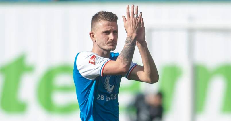 16 03 2024, Soccer, GER, Men, 2 Soccer Bundesliga, 2 Bundesliga, 2 FBL, Matchday 26, FC Hansa Rostock SpVgg Greuther Fürth 1 0 Nico Neidhart FC Hansa Rostock Rostock Ostseestadion Mecklenburg Vorpommern Germany
