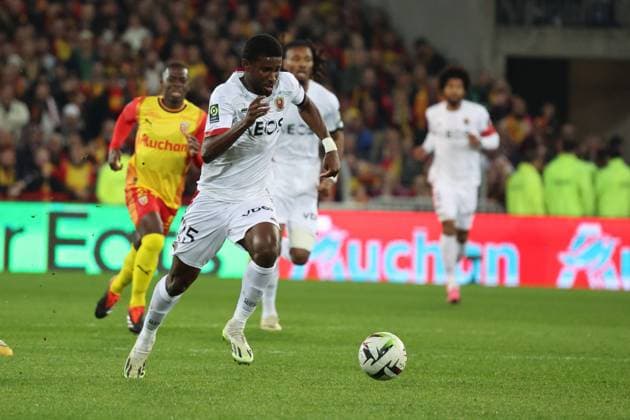 Mohamed-Ali CHO (OGC Nice) lors du match RC Lens - OGC Nice, Ligue 1, stade Bollaert-Delelis, le 16 mars 2024 FOOTBALL : RC LENS vs NICE - LIGUE 1 - 16 03 2024 LaurentSanson Panoramic 