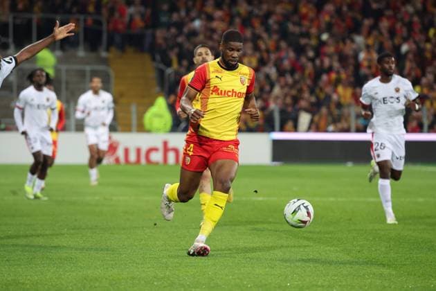 Kevin DANSO (RC Lens) lors du match RC Lens - OGC Nice, Ligue 1, stade Bollaert-Delelis, le 16 mars 2024 FOOTBALL : RC LENS vs NICE - LIGUE 1 - 16 03 2024 LaurentSanson Panoramic 