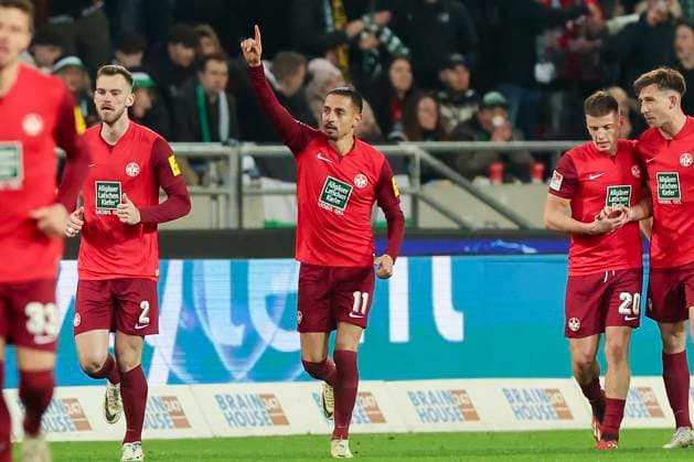 Kenny Prince Redondo 1 FC Kaiserslautern celebrates his goal to make it 0 1, 2 Bundesliga, Hannover 96 vs 1 FC Kaiserslautern, HDI Arena, 16 03 2024, Hannover, Germany