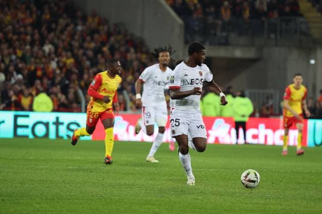 Mohamed-Ali CHO (OGC Nice) lors du match RC Lens - OGC Nice, Ligue 1, stade Bollaert-Delelis, le 16 mars 2024 FOOTBALL : RC LENS vs NICE - LIGUE 1 - 16 03 2024 LaurentSanson Panoramic 