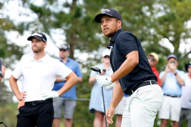 PONTE VEDRA BEACH, FL - MARCH 16: PGA, Golf Herren golfer Xander Schauffele plays his tee shot on the 4th hole during the third round of The Players Championship on March 16, 2024, at TPC Sawgrass in Ponte Vedra Beach, Florida. (Photo by Brian Spurlock Icon Sportswire) GOLF: MAR 16 PGA THE PLAYERS Championship EDITORIAL USE ONLY Icon2403168
