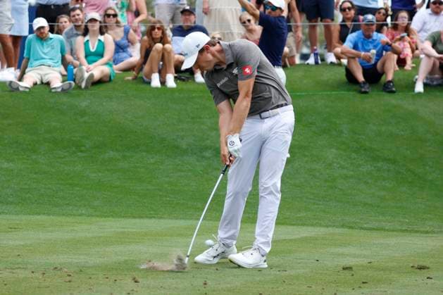 PONTE VEDRA BEACH, FL - MARCH 16: PGA, Golf Herren golfer Matt Fitzpatrick plays his tee shot on the 3rd hole during the third round of The Players Championship on March 16, 2024, at TPC Sawgrass in Ponte Vedra Beach, Florida. (Photo by Brian Spurlock Icon Sportswire) GOLF: MAR 16 PGA THE PLAYERS Championship EDITORIAL USE ONLY Icon24031620