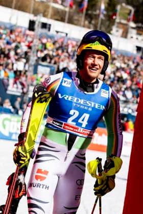 ALPINE SKIING - FIS WC Final Saalbach SAALBACH,AUSTRIA,17.MAR.24 - ALPINE SKIING - FIS World Cup Final, slalom, men. Image shows Sebastian Holzmann (GER).  GEPAxpictures xPatrickxSteiner