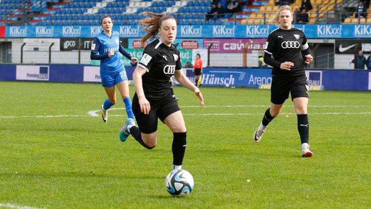 17 03 2024, Hänsch Arena, Meppen, GER, Football, Soccer, 2 Bundesliga, Women SV Meppen vs FC Ingolstadt, DFL REGULATES PROHIBIT ANY USE OF PHOTOGRAPHS AS IMAGE SEQUENCES AND OR QUASI VIDEO Meppen Lower Saxony Germany Hänsch Arena