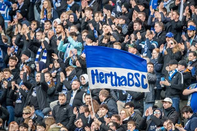 2 Soccer Bundesliga, Hertha BSC vs FC Schalke 04 Berlin, 17 03 2024 Hertha BSC Fans Ultras with Flag 2 Soccer Bundesliga, Hertha BSC vs FC Schalke 04, Olympiastadion, Berlin, 17 03 2024 DFL REGULATIONS PROHIBIT ANY USE OF PHOTOGRAPHS AS IMAGE SEQUENCES AND OR QUASI VIDEO Copyright: xBEAUTIFULxSPORTS LucianoxLimax