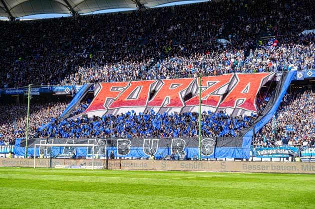 Choreography Fans Ultras Hamburger SV GER, Hamburger SV vs SV Wehen Wiesbaden, Football, 2 Bundesliga, Matchday 26, Season 2023 2024, 17 03 2024 DFL REGULATIONS PROHIBIT ANY USE OF PHOTOGRAPHS AS IMAGE SEQUENCES AND OR QUASI VIDEO GER, Hamburger SV vs SV Wehen Wiesbaden, Football, 2 Bundesliga, Matchday 26, Season 2023 2024, 17 03 2024 Hamburg Copyright: xEibner-Pressefoto MarcelxvonxFehrnx EP_MFN