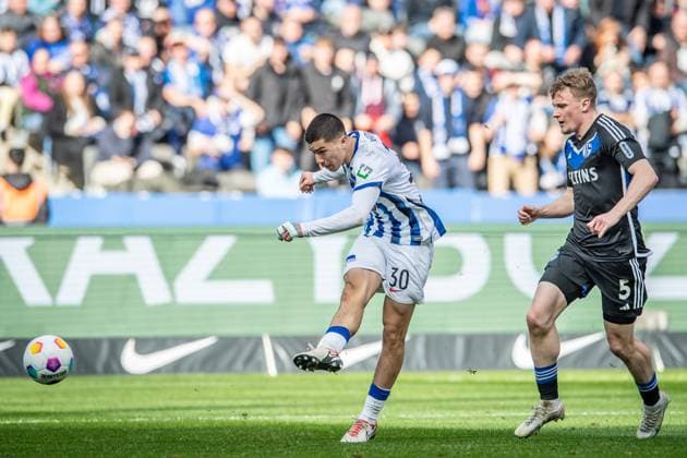 2 Soccer Bundesliga, Hertha BSC vs FC Schalke 04 Berlin, 17 03 2024 Ibrahim Maza Hertha BSC, 30 2 Soccer Bundesliga, Hertha BSC vs FC Schalke 04, Olympiastadion, Berlin, 17 03 2024 DFL REGULATIONS PROHIBIT ANY USE OF PHOTOGRAPHS AS IMAGE SEQUENCES AND OR QUASI VIDEO Copyright: xBEAUTIFULxSPORTS LucianoxLimax