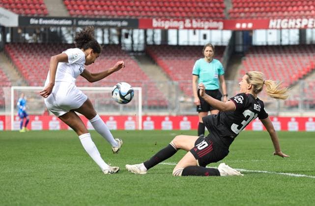 17 03 2024 Soccer Season 2023 2024 1 Women Soccer Bundesliga 16 Matchday 1 FC Nuremberg FCN Club SC Freiburg Sportfoto Zink DaMa xdaxmax Cora Zicai 28 , SC Freiburg Medina Desic 30, 1 FC Nuremberg FCN