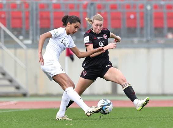 17 03 2024 Soccer Season 2023 2024 1 Women Soccer Bundesliga 16 Matchday 1 FC Nuremberg FCN Club SC Freiburg Sportfoto Zink DaMa xdaxmax Cora Zicai 28 , SC Freiburg Amelie Thöle Thoele 12, 1 FC Nuremberg FCN