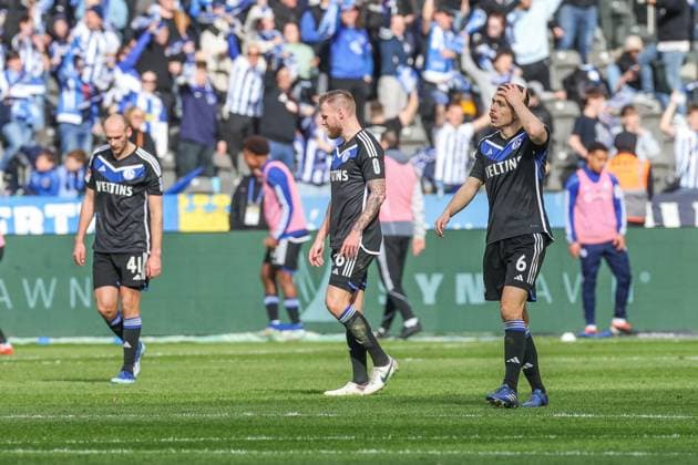 17 03 2024, Soccer, 2 Bundesliga, Matchday 26, Season 2023 2024, Hertha BSC FC Schalke 04, f l Henning Matriciani FC Schalke 04 , Tomas Kalas FC Schalke 04 , Ron Schallenberg FC Schalke 04 Berlin Olympiastadion Berlin Germany xRHR PHOTO TRx Copyright: RHR-FOTOx RHR-FOTO TR