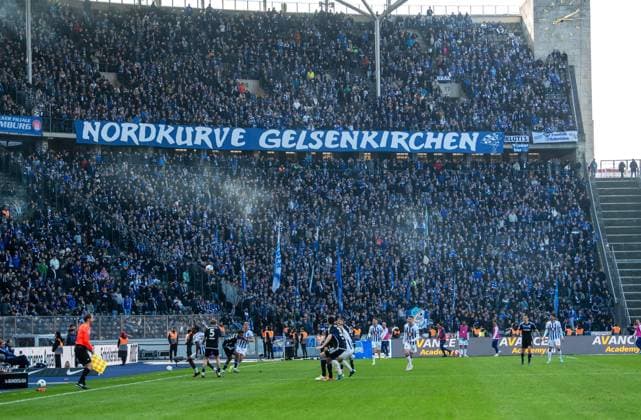 Soccer, Men, Season 2023 2024, 2 Bundesliga 26 Matchday , Hertha BSC FC Schalke 04, Schalke fans stopped supporting after conceding the 5 2 goal, 17 03 2024, Copyright: xSebastianxRäppold MatthiasxKochx
